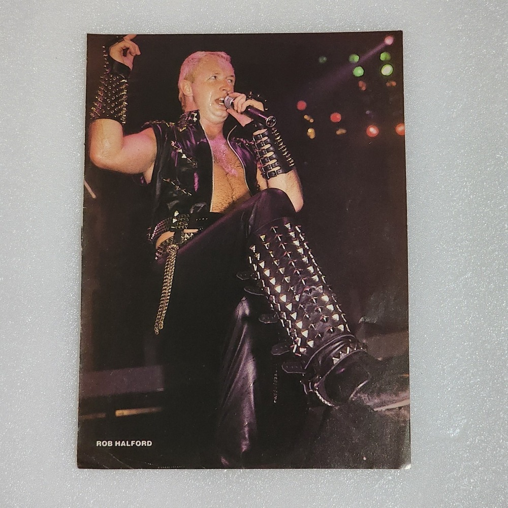 Rob Halford Judas Priest & Rough Cutt Vintage Poster Clipping 8x10 1980s